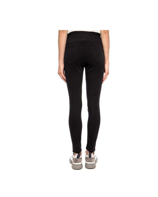 MSGM Black Logo Cotton Jeans