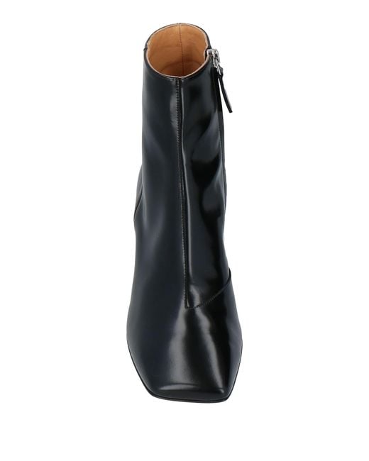 Maison Margiela Black Square-Toe Ankle Boots
