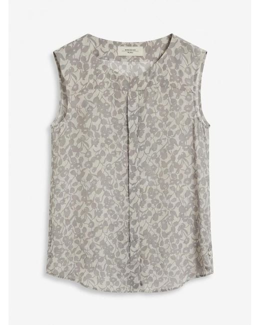Weekend by Maxmara Gray Sleeveless Shirt