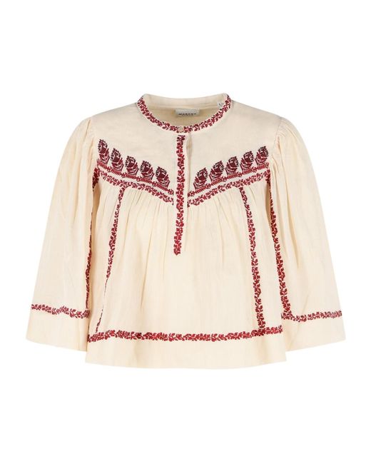 Isabel Marant Pink 'Juline' And Cotton Blouse