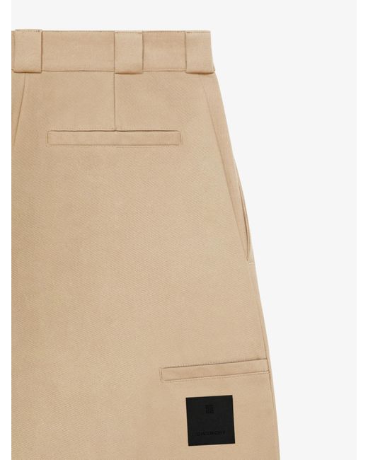 Givenchy Natural Raw Bottom Chino Bermuda Shorts for men