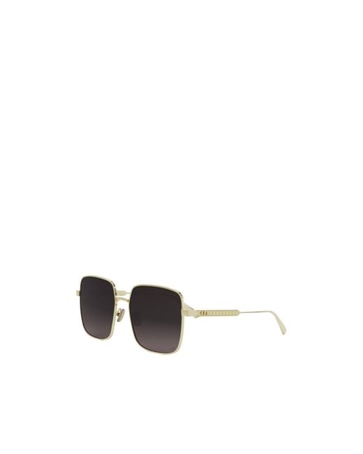 Dior White Eyewear Cannage Square Frame Sunglasses