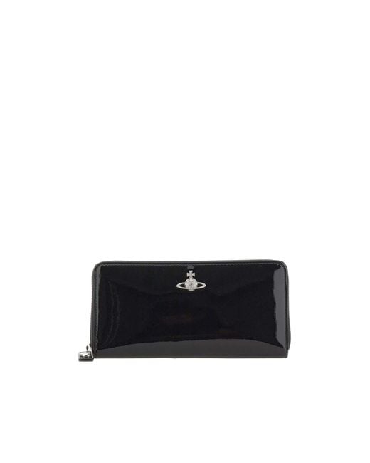 Vivienne Westwood Black Zip-Around Wallet
