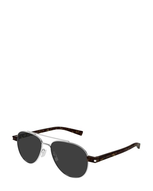 Saint Laurent Multicolor Eyewear Pilot Frame Sunglasses for men