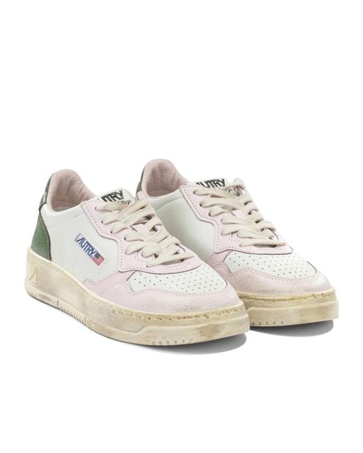 Autry White Round-Toe Sneakers