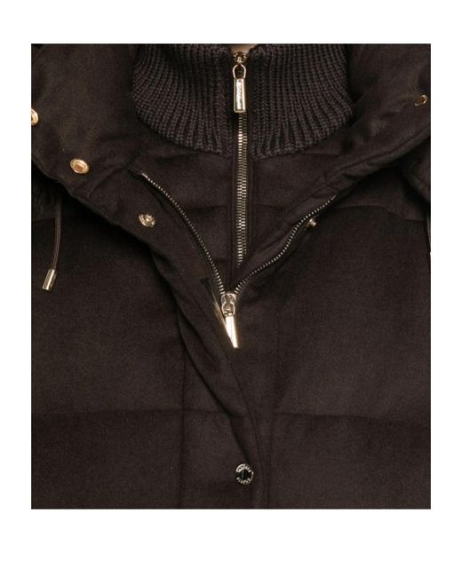 Moorer Black Long-Sleeved Down Jacket
