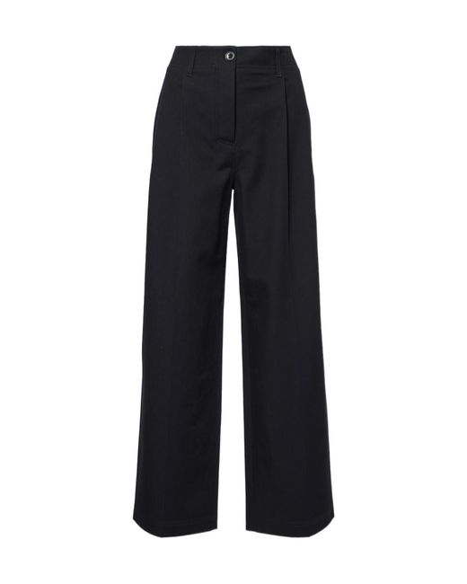 Totême  Blue Mid-Rise Cotton Twill Chinos