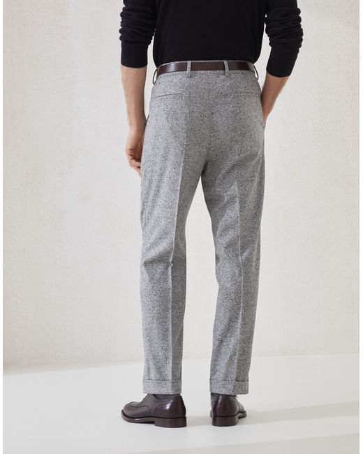 Brunello Cucinelli Black Pinces Detailed Pants for men