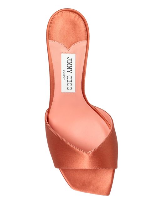 Jimmy Choo Red Skye Heeled Mules