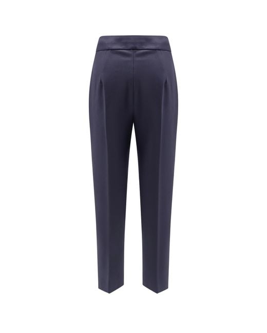 Max Mara Blue Straight-Leg Casual Pants