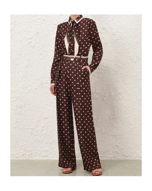 Zimmermann Purple Dot Relaxed Shirt