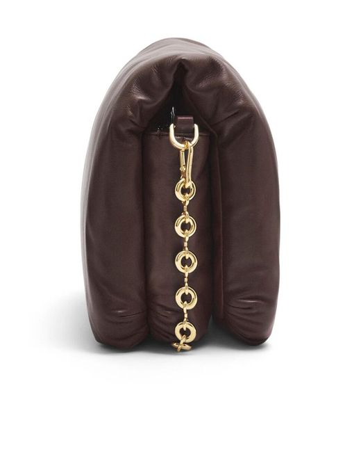 Loewe Brown Goya Puffer Chained Shoulder Bag