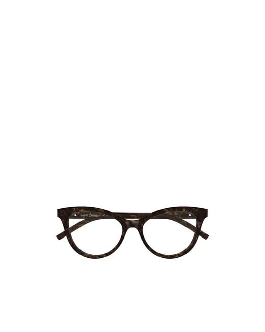 Saint Laurent White Eyewear Cat Eye Frame Glasses