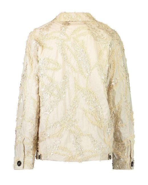 Brunello Cucinelli Natural Long-Sleeved Buttoned Jacket
