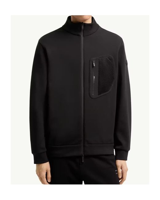 Moncler Blue Logo Detailed Zip-Up Sweatshirt for men