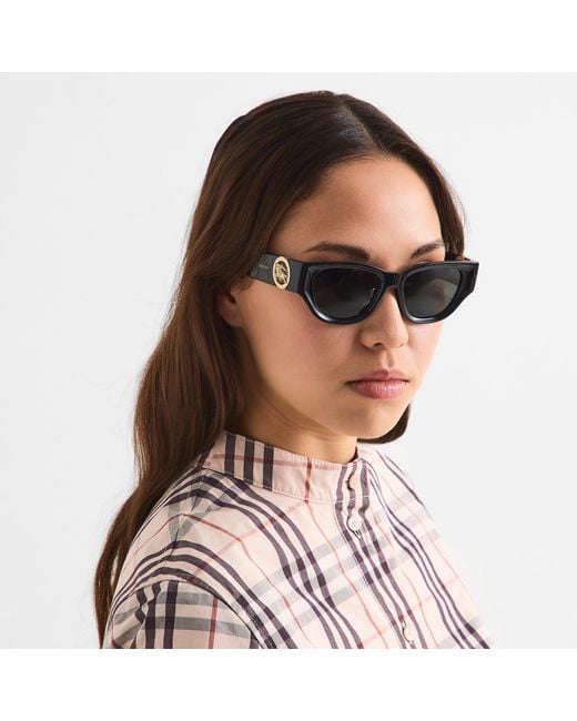 Burberry White Square Sunglasses