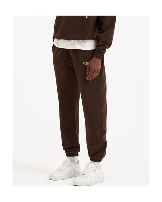Represent Brown Logo-Print Joggers for men