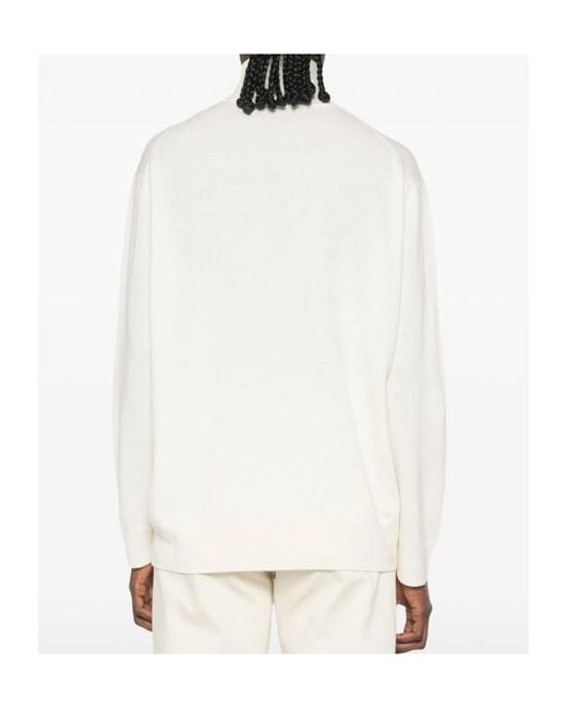 Malo White High-Neck Long-Sleeve Sweater