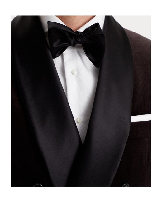 Brunello Cucinelli Black Logo-Patch Bow Tie for men