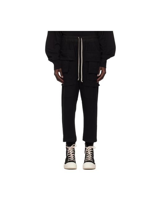 Rick Owens Black Drawstring Overalls for men
