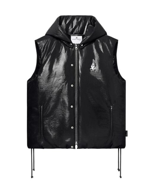 Courreges Black Sleeveless Puffer Vest for men