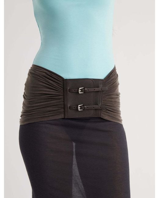 Paloma Wool Brown Double-Buckle Fastened Top