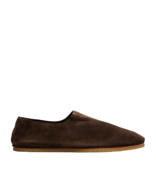 The Row Brown Perrick Suede Flats