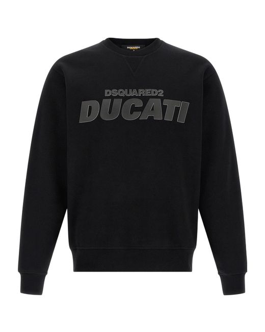 DSquared² Black X Ducati Capsule Crewneck Sweatshirt for men