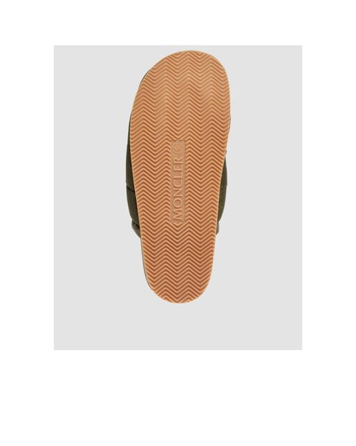 Moncler Green Mon Pocket Padded Leather Mules