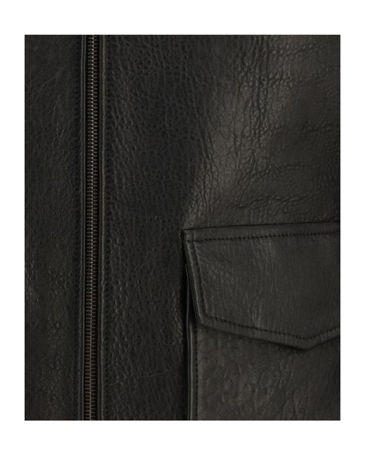 Saint Laurent Black Zip-Up Short Jacket for men