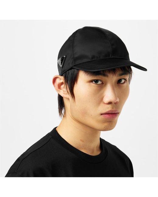 Prada Black Logo Baseball Cap for men