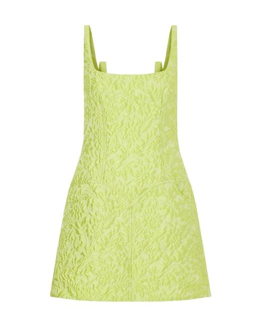 Emilia Wickstead Yellow Patterned Fitted Mini Skirt