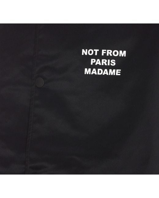Drole de Monsieur Black Drôle De Monsieur Slogan Coach Jacket for men