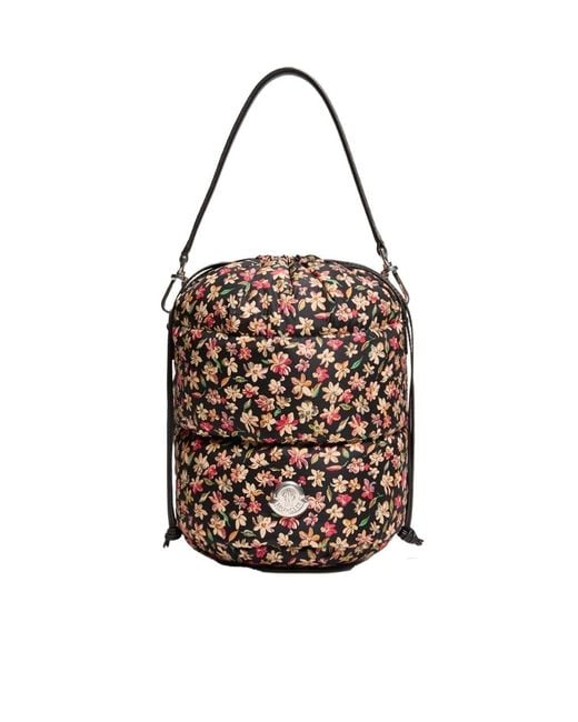 Moncler White Caradoc Floral Bucket Bag