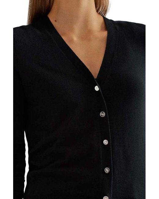 Ralph Lauren Black Fine-Knit Cardigan