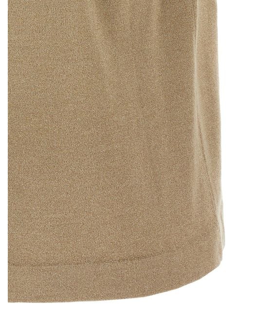 Brunello Cucinelli Natural Lamã Cashmere T-Shirt