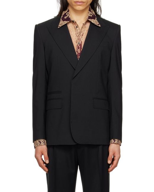 Dolce & Gabbana Black Single-Breasted Long-Sleeved Blazer for men