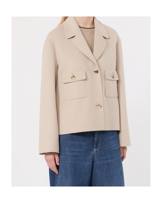 Max Mara Natural Virgin Wool Short Jacket