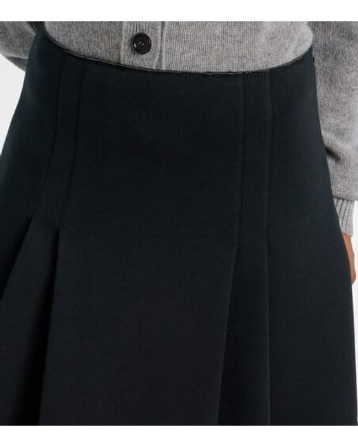 Marni Black Tiered Cotton-Blend Midi Skirt