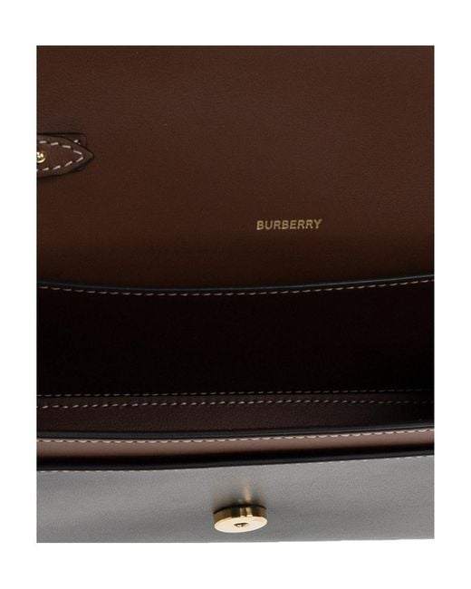 Burberry Gray Horseferry Print Penny Crossbody Bag