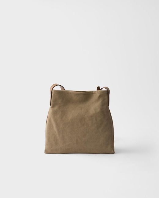 Prada Natural Route Canvas And Leather Shoulder Bag for men