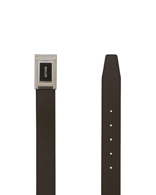Bally White Logo Belt for men