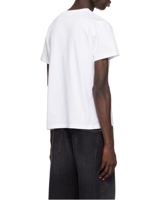 Ganni White Relaxed Leopard Print T-Shirt