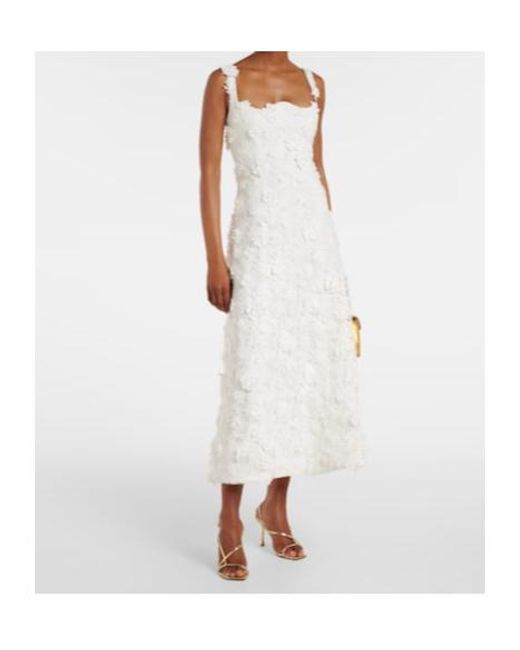 Leo White Odette Floral-Appliqué Lace Cocktail Dress