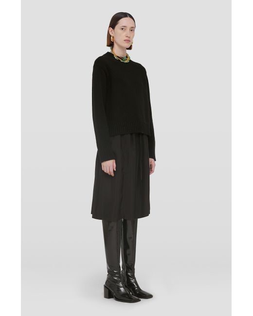 Jil Sander Black Crewneck Knitted Jumper