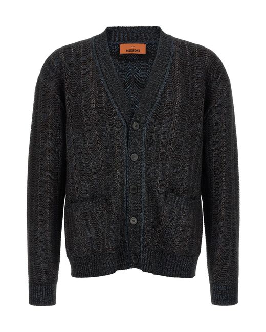 Missoni Black Long-Sleeve Cardigan for men