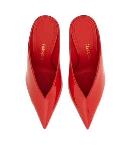 Ferragamo Red Pointed-Toe High Heels