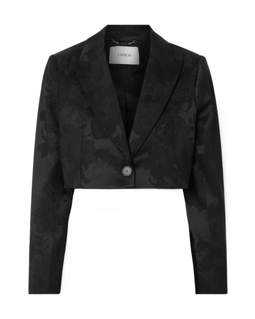 Erdem Black Genevieve Wool Blend Jacket