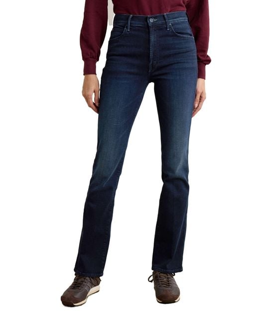 Mother Blue High-Rise Bootcut Jeans