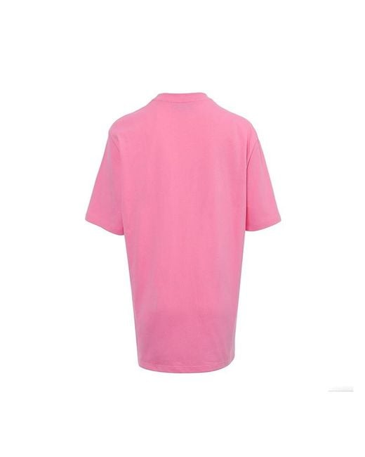 MSGM Pink Logo Leisure T-Shirt